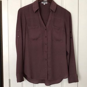 Small Express Portofino shirt slim fit in plum